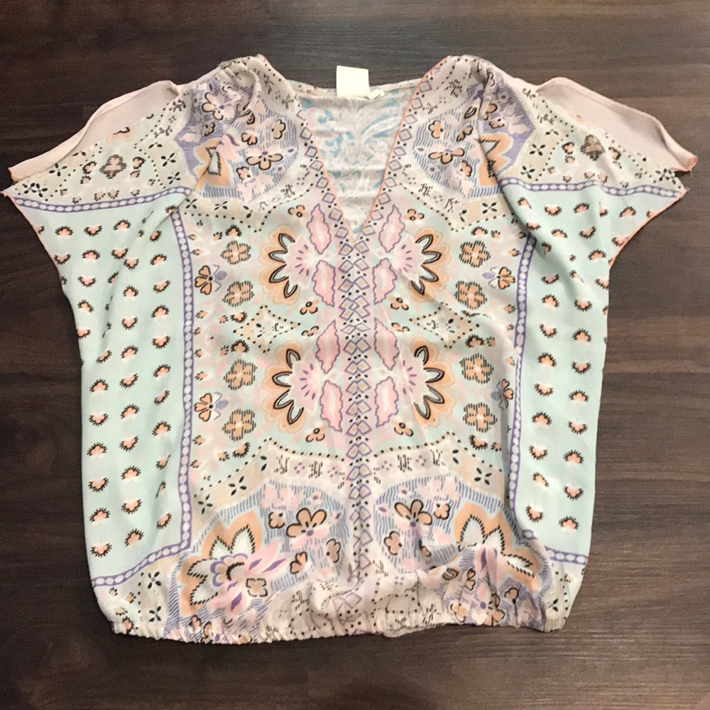 Anthropologie paneled blouse